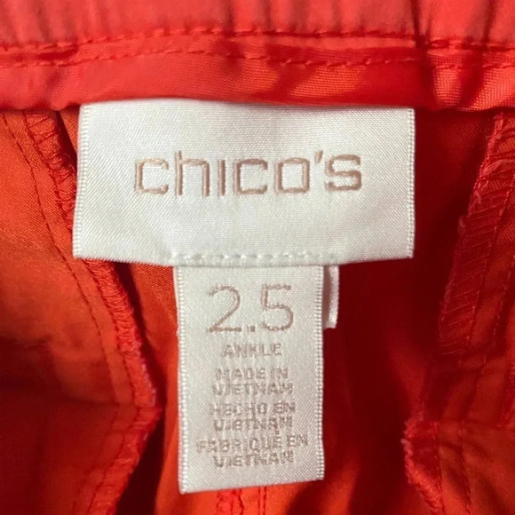 CHICO’S | Women’s Luxe Utility Convertible Orange Ankle Pants Size 2.5 (14/L) - Picture 12 of 12